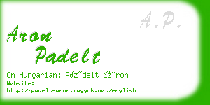 aron padelt business card